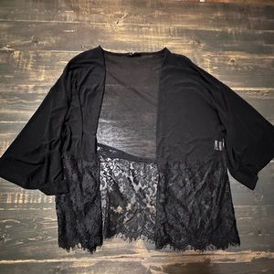 Black shear cardigan